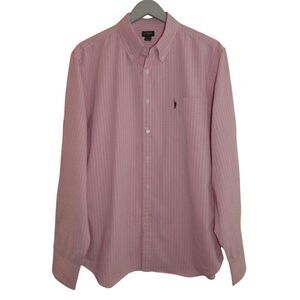 J. Crew Pink‎ & White Plaid Button Up Shirt Sz L